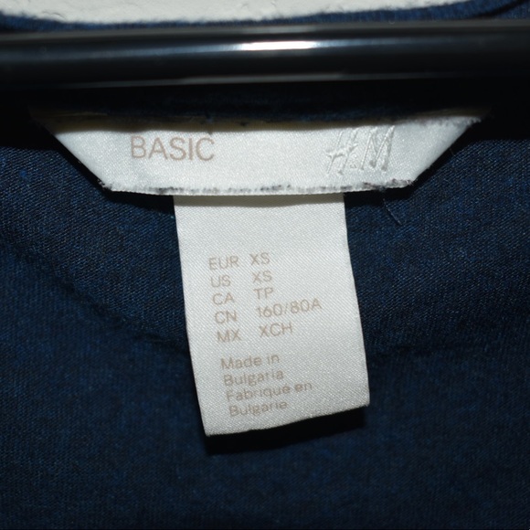 H&M Tops Blue Hm Basic Shirt Size Xs Poshmark